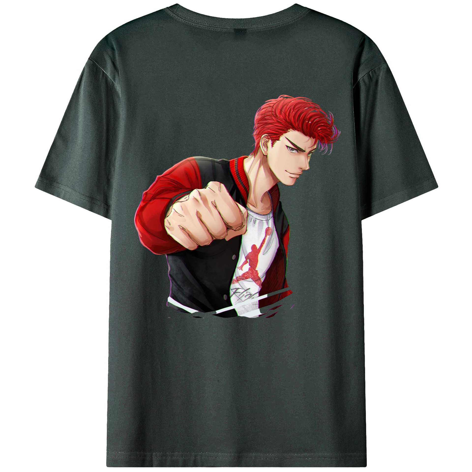 （画像用） SLAM DUNK／スラムダンク 綿100％ メンズ半袖Tシャツ（バックプリント） 通気性